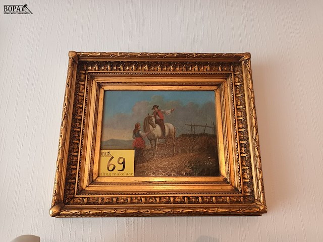 Lot 69 - schilderij wit paard - afbeelding 1 van  4