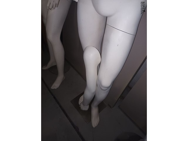 Lot 69 - witte paspop man en vrouw - afbeelding 3 van  5