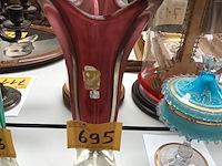 Lot 695 - vaas murano rood - afbeelding 1 van  3