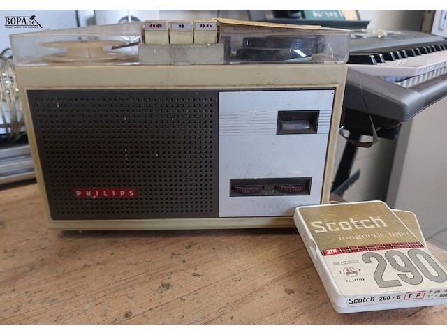 Lot 7 - bandrecorder philips el3586/00 met scotch - afbeelding 1 van  5