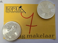 Lot 7 - canada silver maple leaf 2022 – 2 x 5 dollars - afbeelding 1 van  3