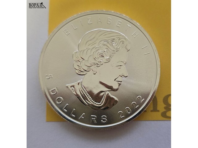 Lot 7 - canada silver maple leaf 2022 – 2 x 5 dollars - afbeelding 2 van  3