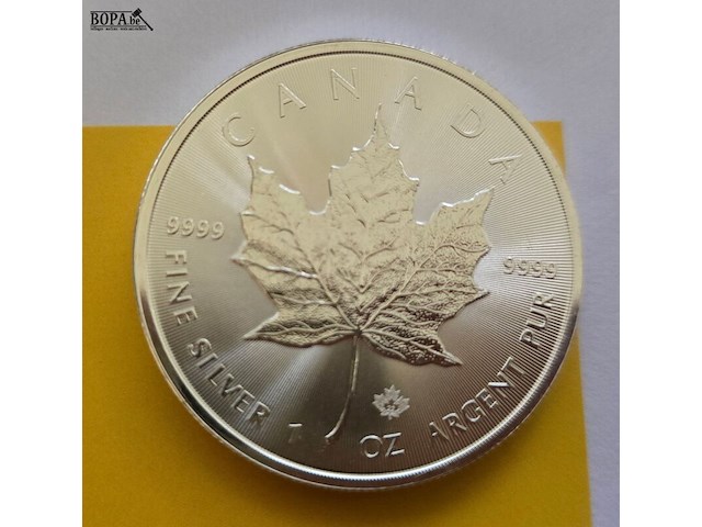 Lot 7 - canada silver maple leaf 2022 – 2 x 5 dollars - afbeelding 3 van  3