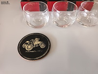 Lot 7 - cognac glazen met onderleggers in opbergboek - afbeelding 6 van  6