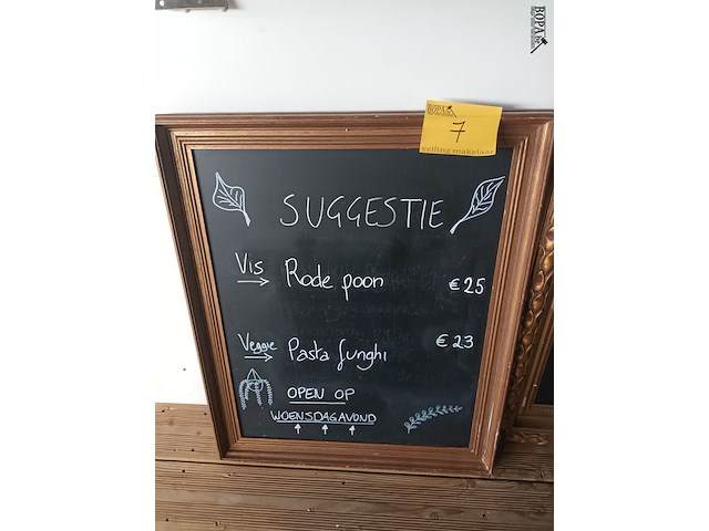 Lot 7 - krijtborden. 2 stuks - afbeelding 2 van  3