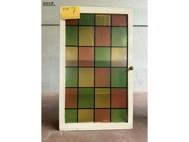 Lot 7 - muurkastjes met glas in lood effect - afbeelding 1 van  3