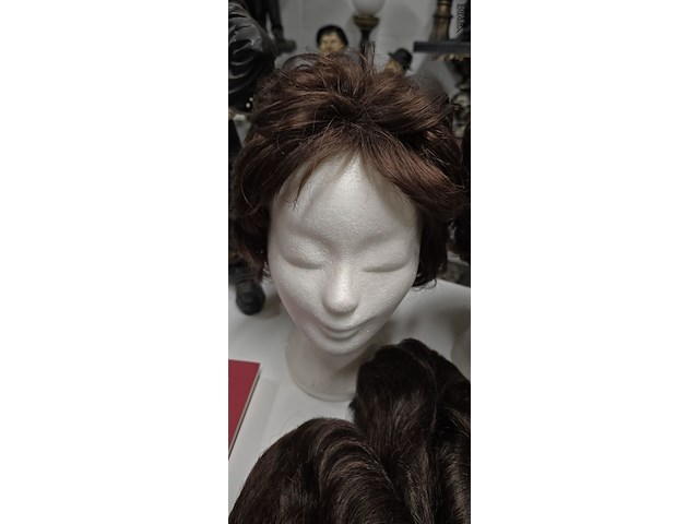 Lot 7 - pruiken & isomo hoofden - afbeelding 3 van  5