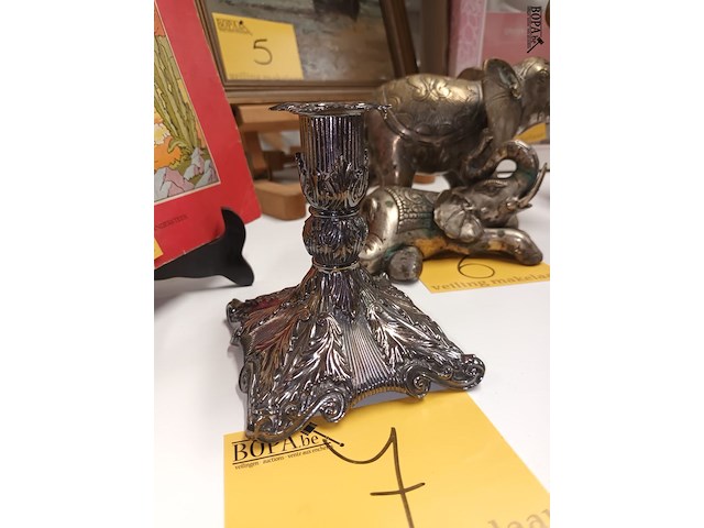 Lot 7 - verzilverde kandelaar christofle - afbeelding 1 van  4