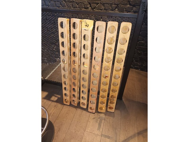 Lot 70 - houten biermeters. 6 stuks - afbeelding 1 van  1