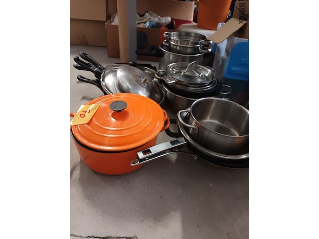 Lot 70 - kookpotten en pannen. 18 stuks - afbeelding 4 van  4
