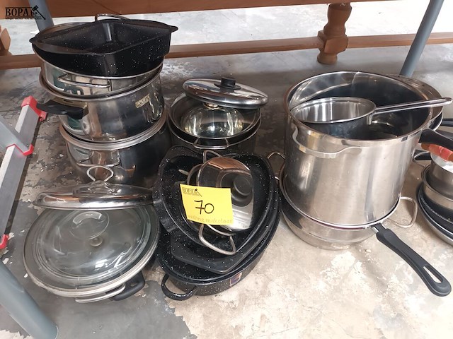 Lot 70 - kookpotten en pannen. 25 stuks - afbeelding 1 van  5