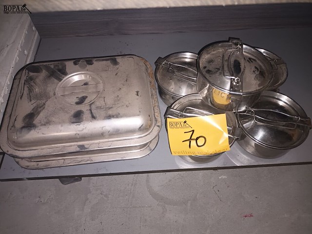 Lot 70 - metalen gamellen. 7 stuks - afbeelding 1 van  3