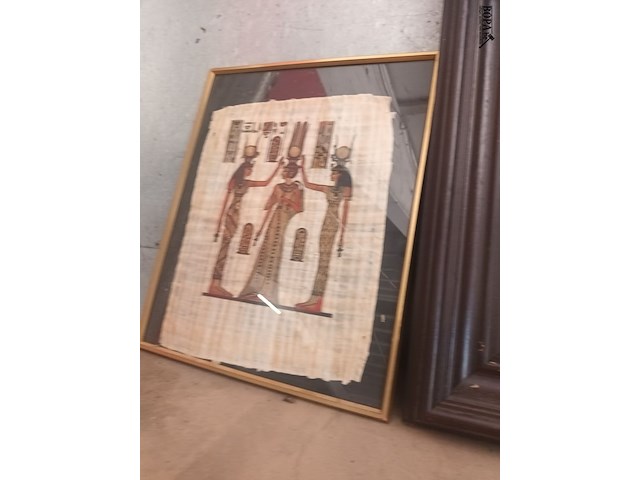 Lot 70 - schilderij en papyrus - afbeelding 3 van  4
