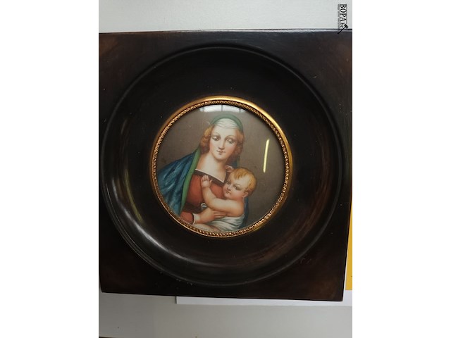 Lot 704 - kadertje vrouw met kind - afbeelding 2 van  3