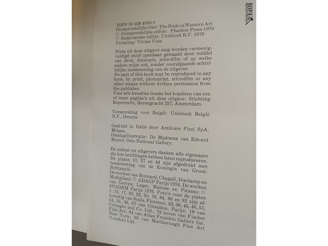 Lot 71 - boek ‘het naakt in de westerse kunst’ - afbeelding 2 van  6