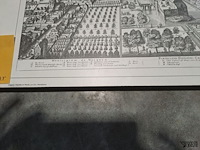 Lot 71 - historische gravure 'wacqven' op houten plank 50*32 - afbeelding 2 van  3