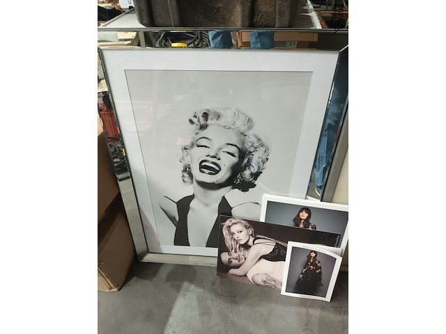 Lot 71 - kaders en reclame prenten. 5 stuks - afbeelding 2 van  4