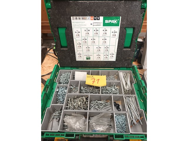 Lot 71 - spax sorteerkoffer met inhoud - afbeelding 1 van  3