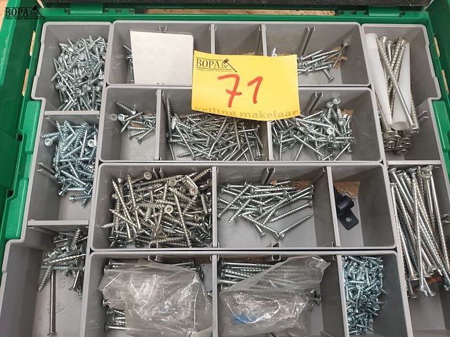 Lot 71 - spax sorteerkoffer met inhoud - afbeelding 3 van  3