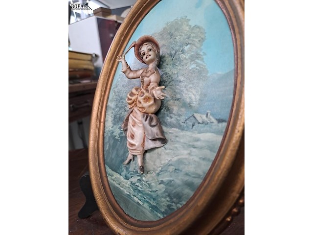 Lot 71 - vintage italiaanse 3d wanddecoratie op display romantisch ko - afbeelding 2 van  3