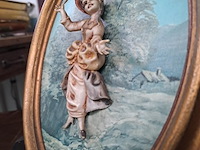 Lot 71 - vintage italiaanse 3d wanddecoratie op display romantisch ko - afbeelding 2 van  3