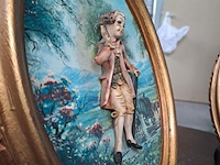 Lot 71 - vintage italiaanse 3d wanddecoratie op display romantisch ko - afbeelding 3 van  3