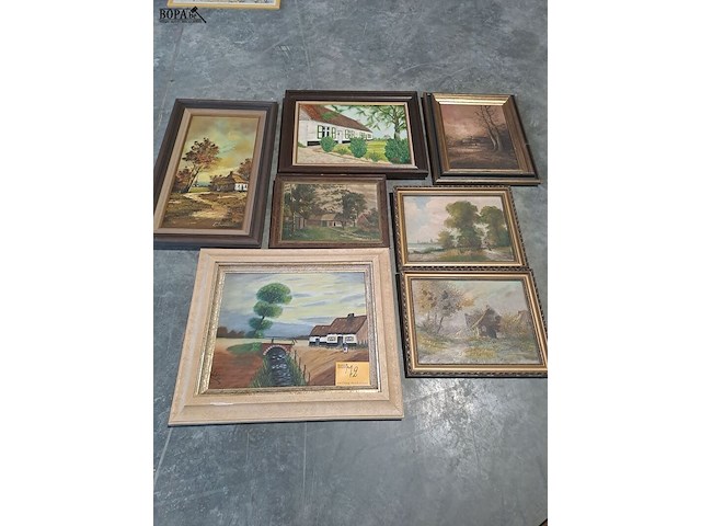 Lot 72 - lot stillevens in decoratieve kaders - 7 stuks - afbeelding 1 van  6