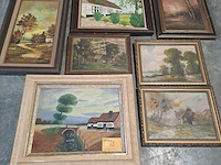 Lot 72 - lot stillevens in decoratieve kaders - 7 stuks - afbeelding 1 van  6