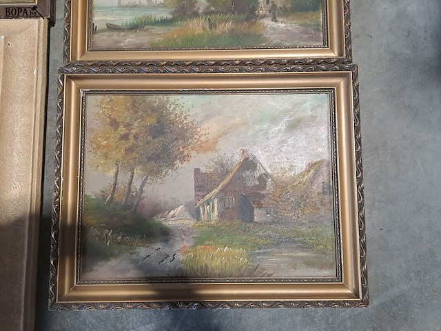 Lot 72 - lot stillevens in decoratieve kaders - 7 stuks - afbeelding 6 van  6