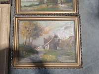 Lot 72 - lot stillevens in decoratieve kaders - 7 stuks - afbeelding 6 van  6