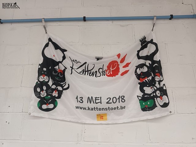 Lot 72 - vlag kattenstoet ieper 2018 - afbeelding 1 van  4