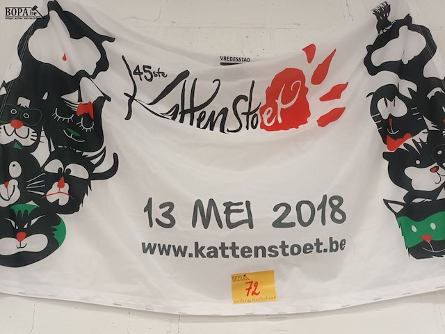 Lot 72 - vlag kattenstoet ieper 2018 - afbeelding 4 van  4