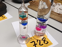 Lot 728 - thermometer in glas. 2 stuks - afbeelding 2 van  3