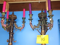 Lot 73 - koppel kandelaars - afbeelding 1 van  4