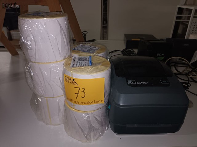 Lot 73 - labelprinter zebra - afbeelding 1 van  4
