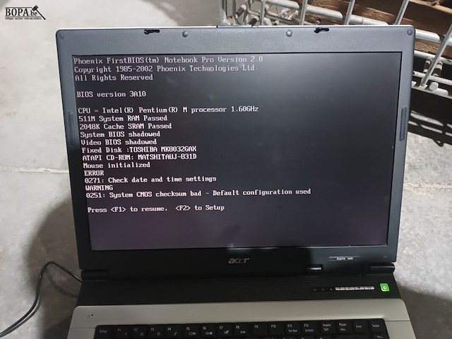 Lot 73 - laptop acer aspire - afbeelding 4 van  4