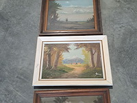 Lot 73 - lot stillevens in decoratieve kaders - 4 stuks - afbeelding 1 van  5