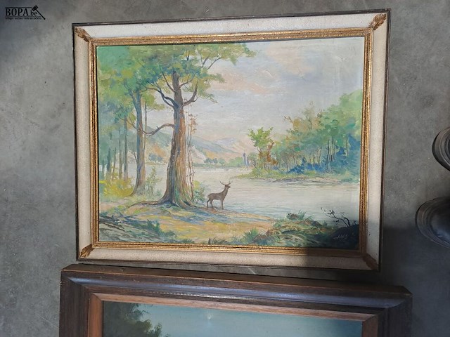 Lot 73 - lot stillevens in decoratieve kaders - 4 stuks - afbeelding 3 van  5