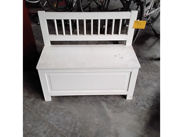Lot 73 - opbergbank kinderen wit - afbeelding 1 van  2