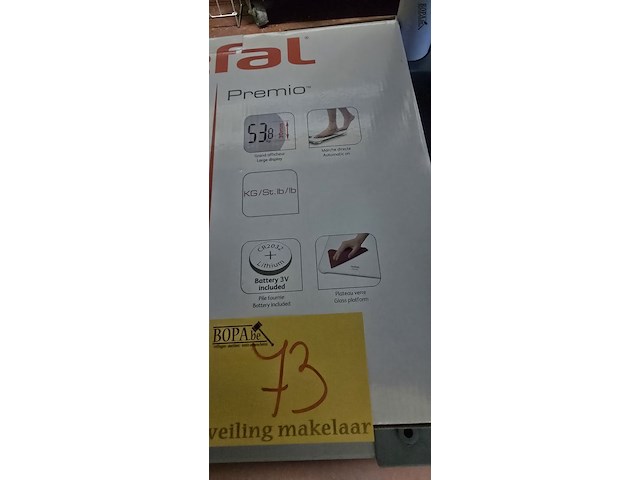 Lot 73 - personenweegschaal tefal nieuw - afbeelding 2 van  3