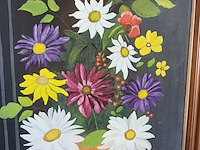 Lot 73 - schilderij bloemen - afbeelding 3 van  3