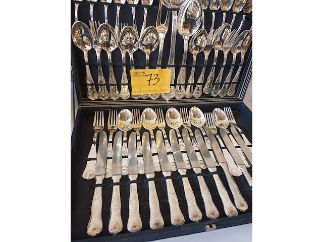 Lot 73 - verzilverd bestekset - afbeelding 4 van  5
