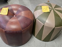 Lot 73 - vintage poef 2 stuks - afbeelding 1 van  3