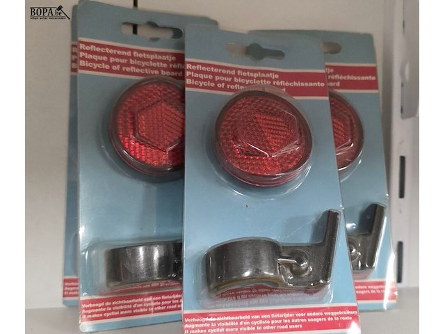 Lot 74 - reflecterende fietsplaatjes 5 verpakkingen - afbeelding 1 van  2
