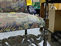 Lot 75 - antieke fauteuil in renaissancestijl louis xiv met gobelin - - afbeelding 4 van  5