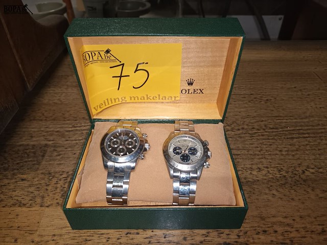 Lot 75 - heren polshorloges. 2 stuks - afbeelding 1 van  3