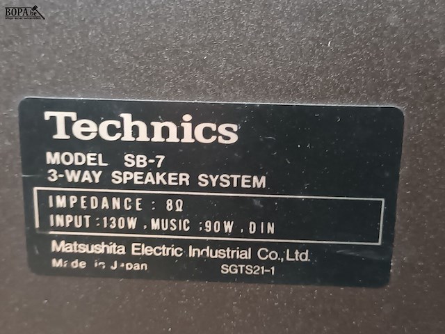 Lot 75 - muziekboxen technics. 2 stuks - afbeelding 4 van  4