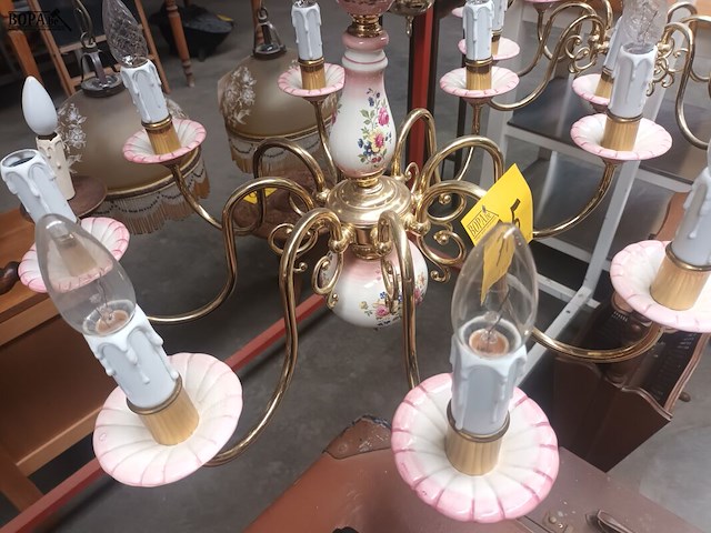 Lot 75 - vlaamse luster in keramiek - afbeelding 3 van  4
