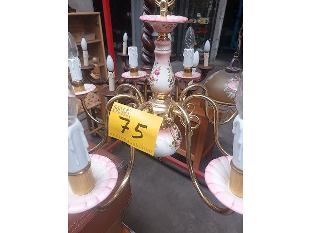 Lot 75 - vlaamse luster in keramiek - afbeelding 4 van  4