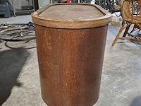 Lot 76 - vintage houten onderstel voor eettafel eik - afbeelding 3 van  6